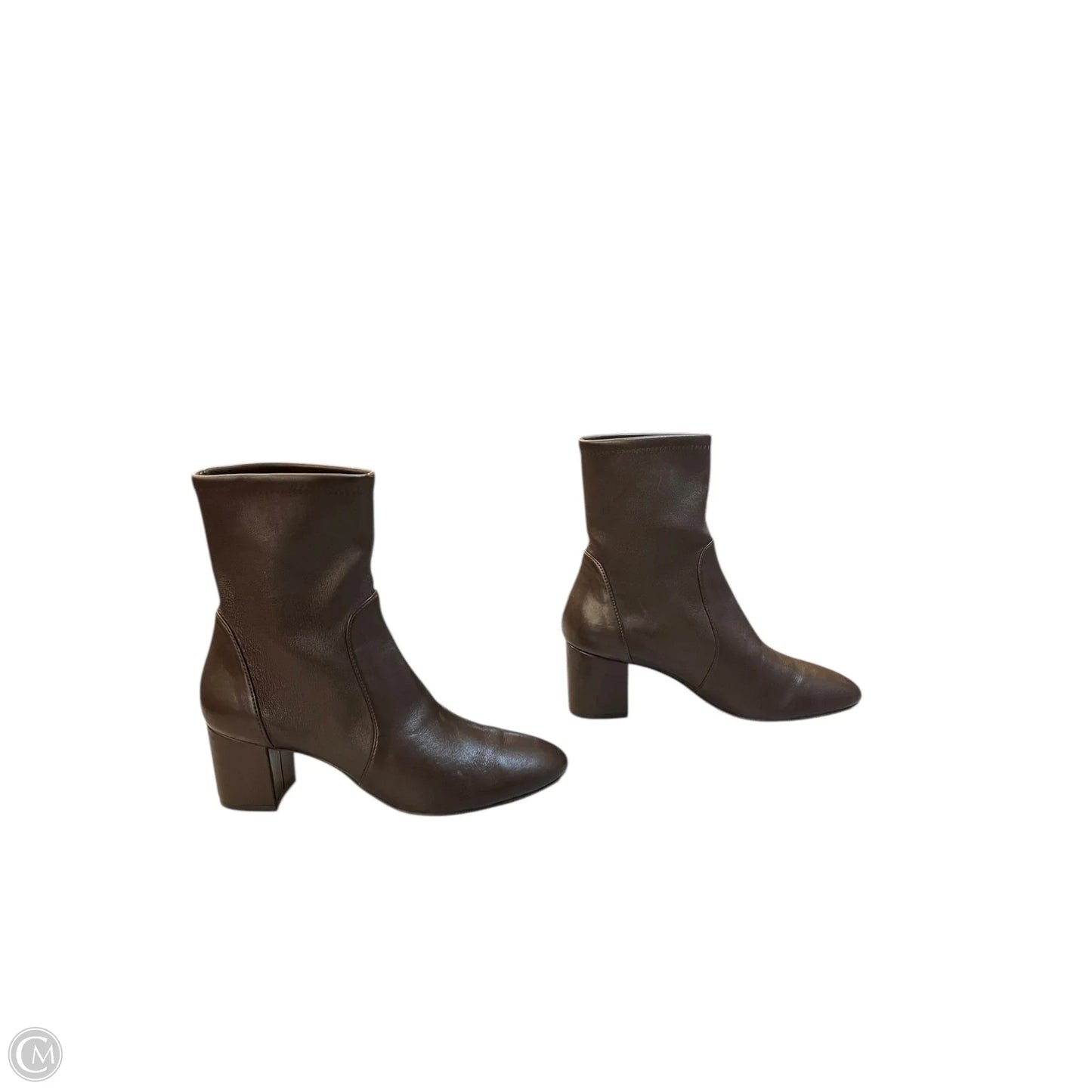 Boots Designer By Stuart Weitzman In Brown, Size: 6.5