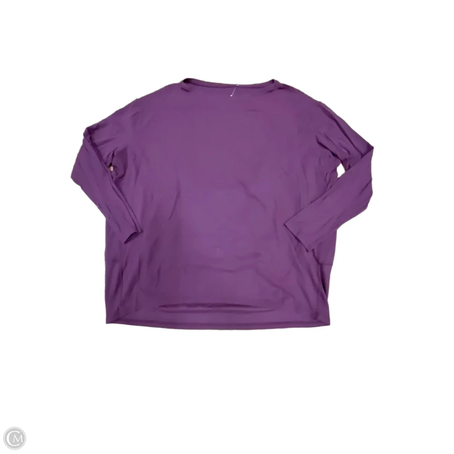 Athletic Top Long Sleeve Collar By Lululemon In Maroon, Size: L