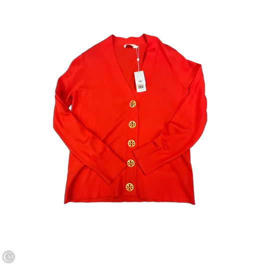 Cardigan Designer By Tory Burch In Orange, Size: L
