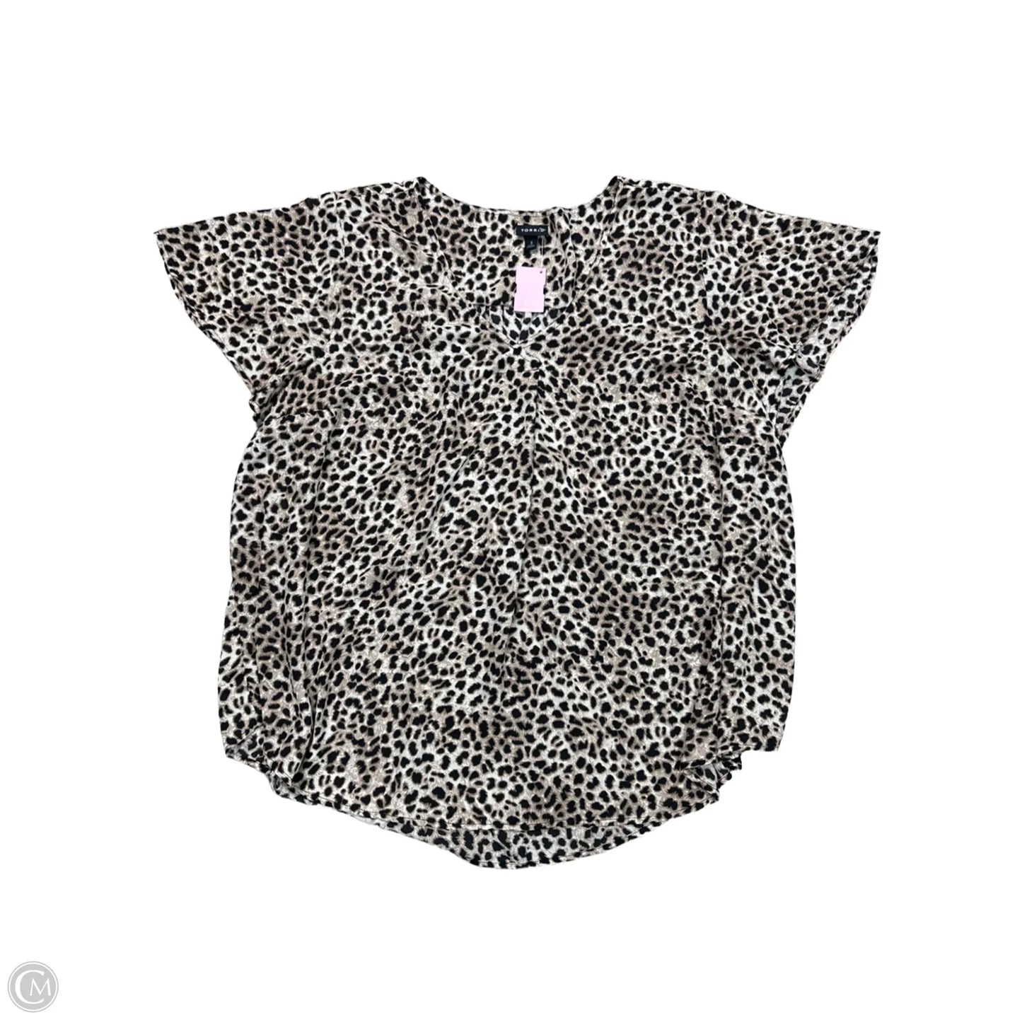 Blouse Short Sleeve By Torrid In Leopard Print, Size: 3x