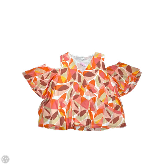 Blouse Short Sleeve By Cato In Multi-colored, Size: 4x