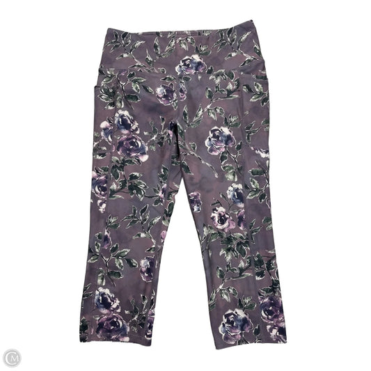Athletic Leggings Capris By Rbx In Purple, Size: Xl