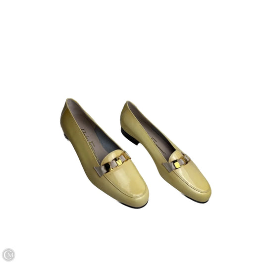 Shoes Designer By Ferragamo In Yellow, Size: 5