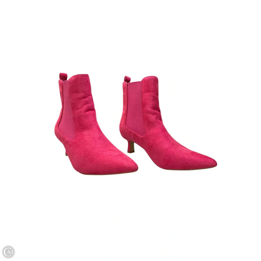 Boots Ankle Heels By Journee In Pink, Size: 9