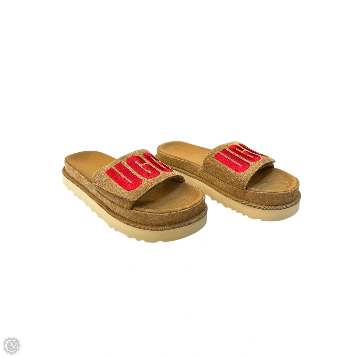 Sandals Designer By Ugg In Brown, Size: 10