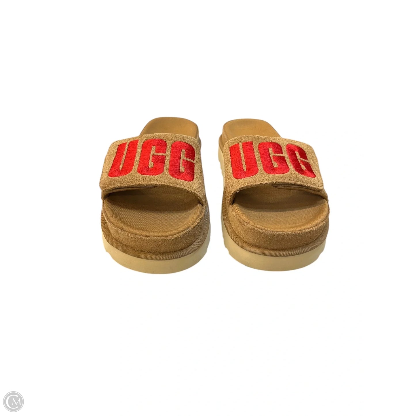 Sandals Designer By Ugg In Brown, Size: 10