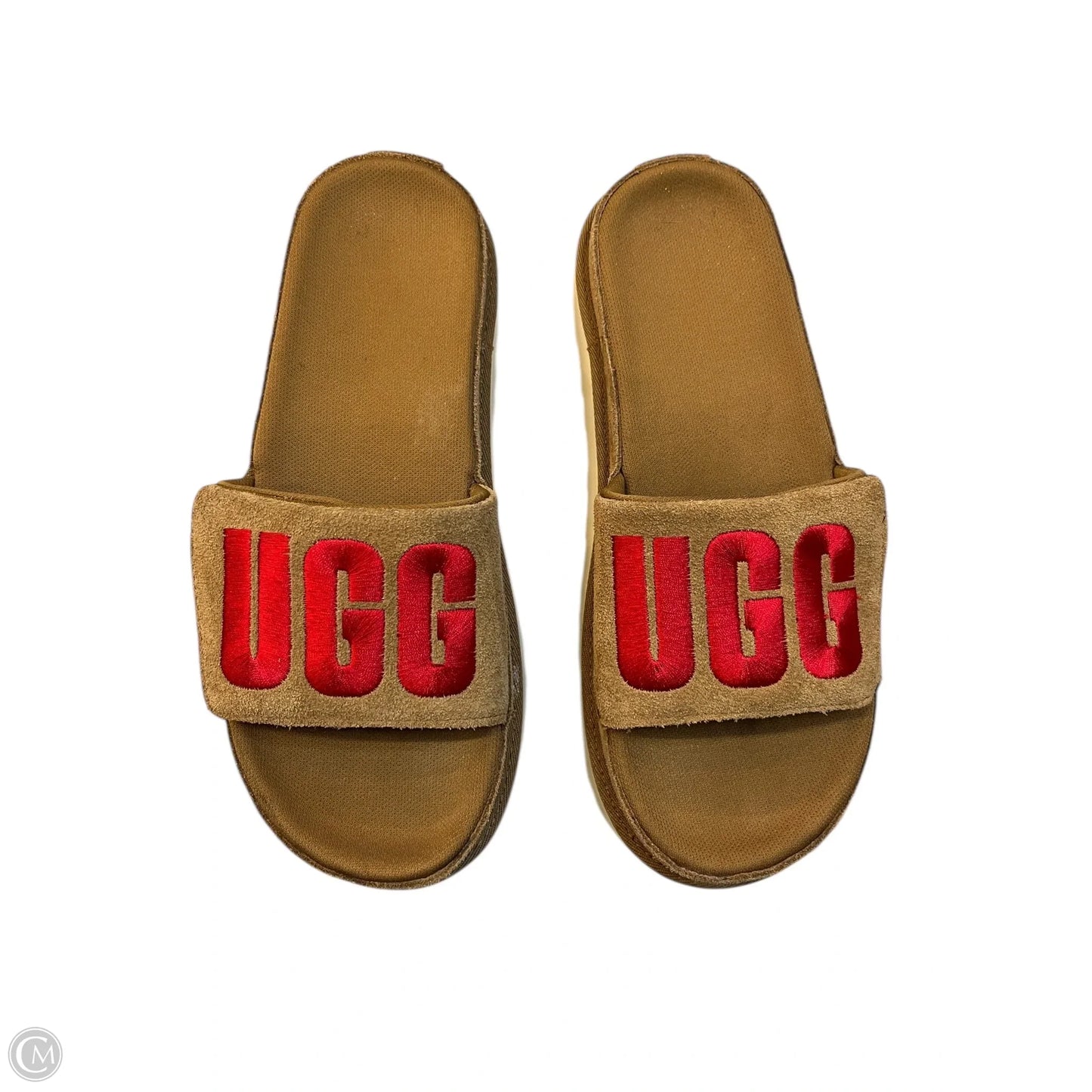 Sandals Designer By Ugg In Brown, Size: 10