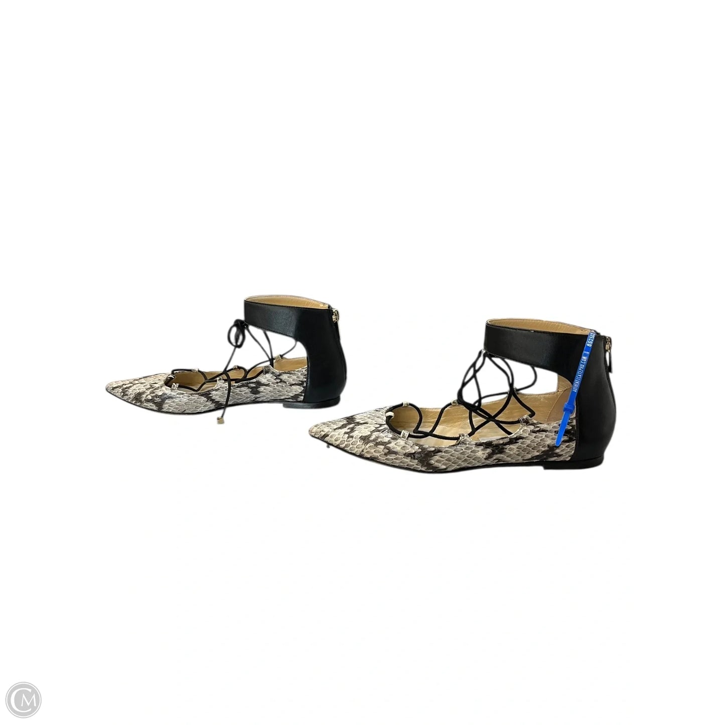 Sandals Luxury Designer By Jimmy Choo In Snakeskin Print, Size: 5.5