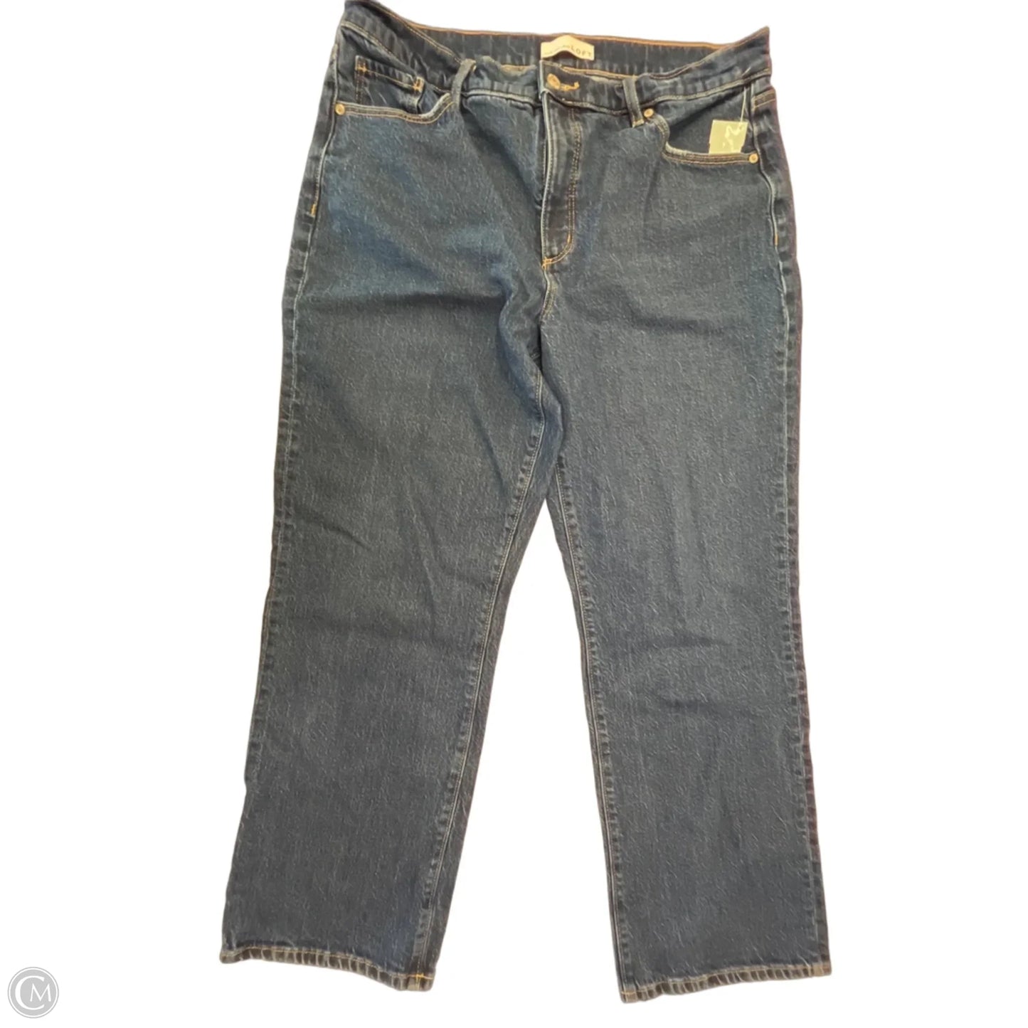 Jeans Straight By Loft In Blue Denim, Size: 12