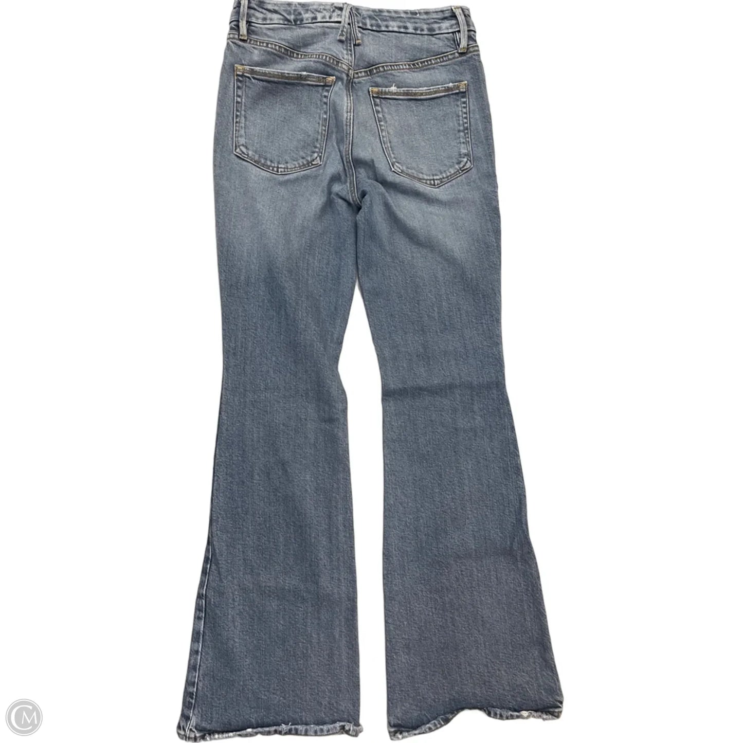 Jeans Flared By Good American In Blue Denim, Size: 4