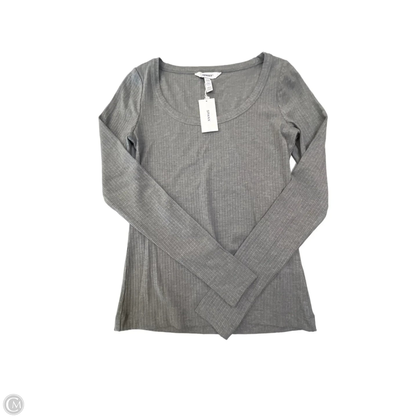 Top Long Sleeve Basic By Spanx In Grey, Size: Xs