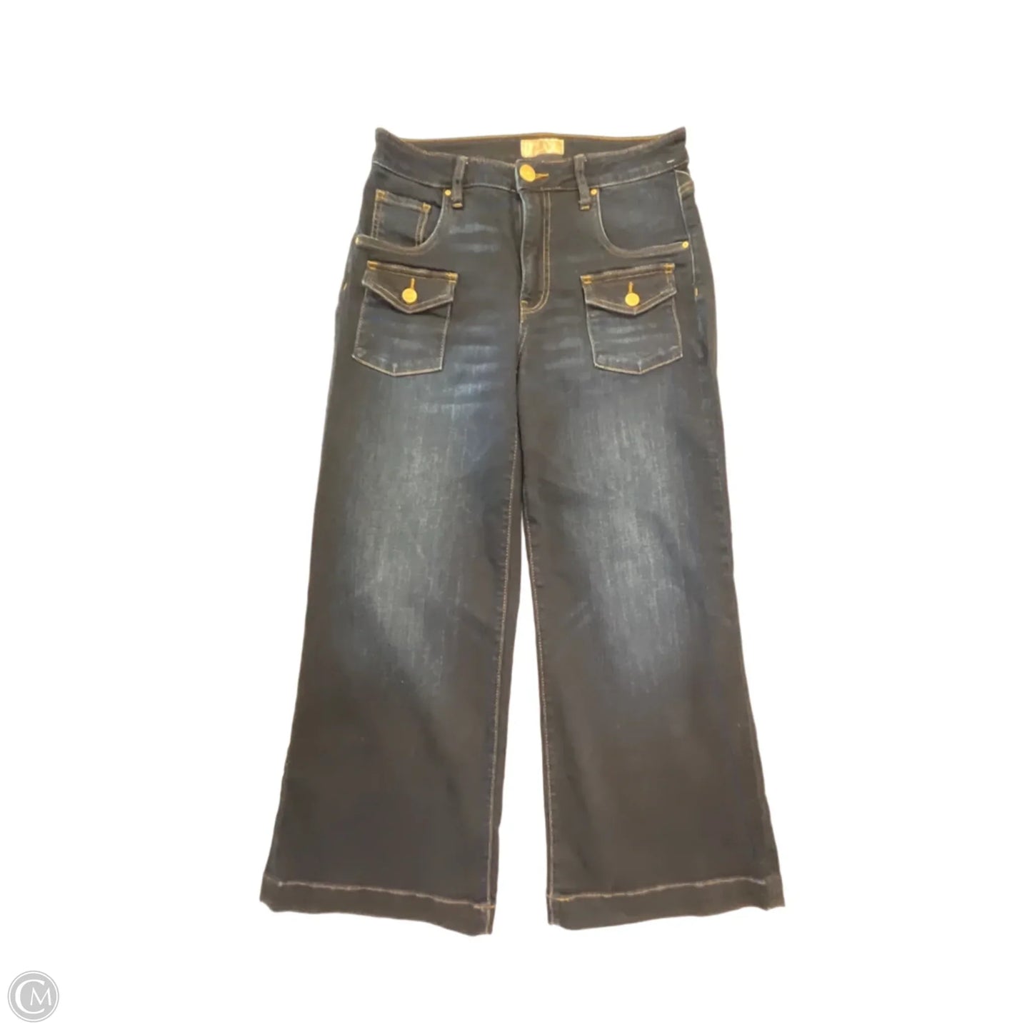 Jeans Wide Leg By Kut In Blue Denim, Size: 4