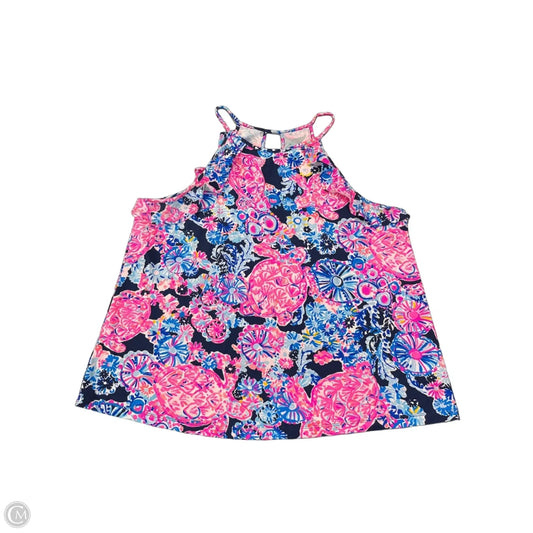 Top Sleeveless Designer By Lilly Pulitzer In Blue, Size: Xl