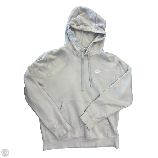 Athletic Sweatshirt Hoodie By Nike Apparel In Tan, Size: S
