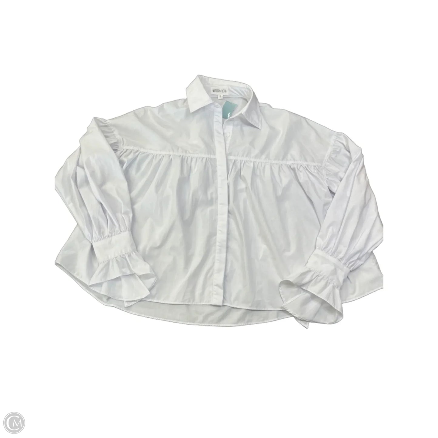 Blouse Long Sleeve By Clothes Mentor In White, Size: Xs