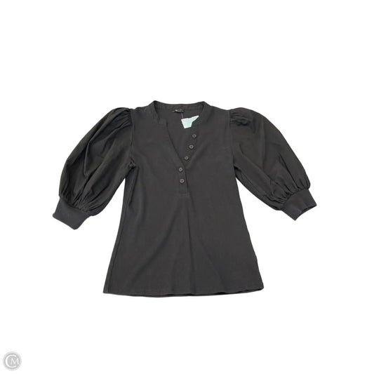 Blouse Short Sleeve By Express In Black, Size: S