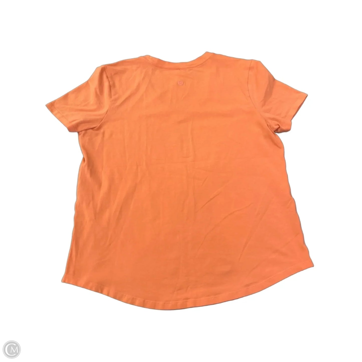 Athletic Top Short Sleeve By Lululemon In Orange, Size: S