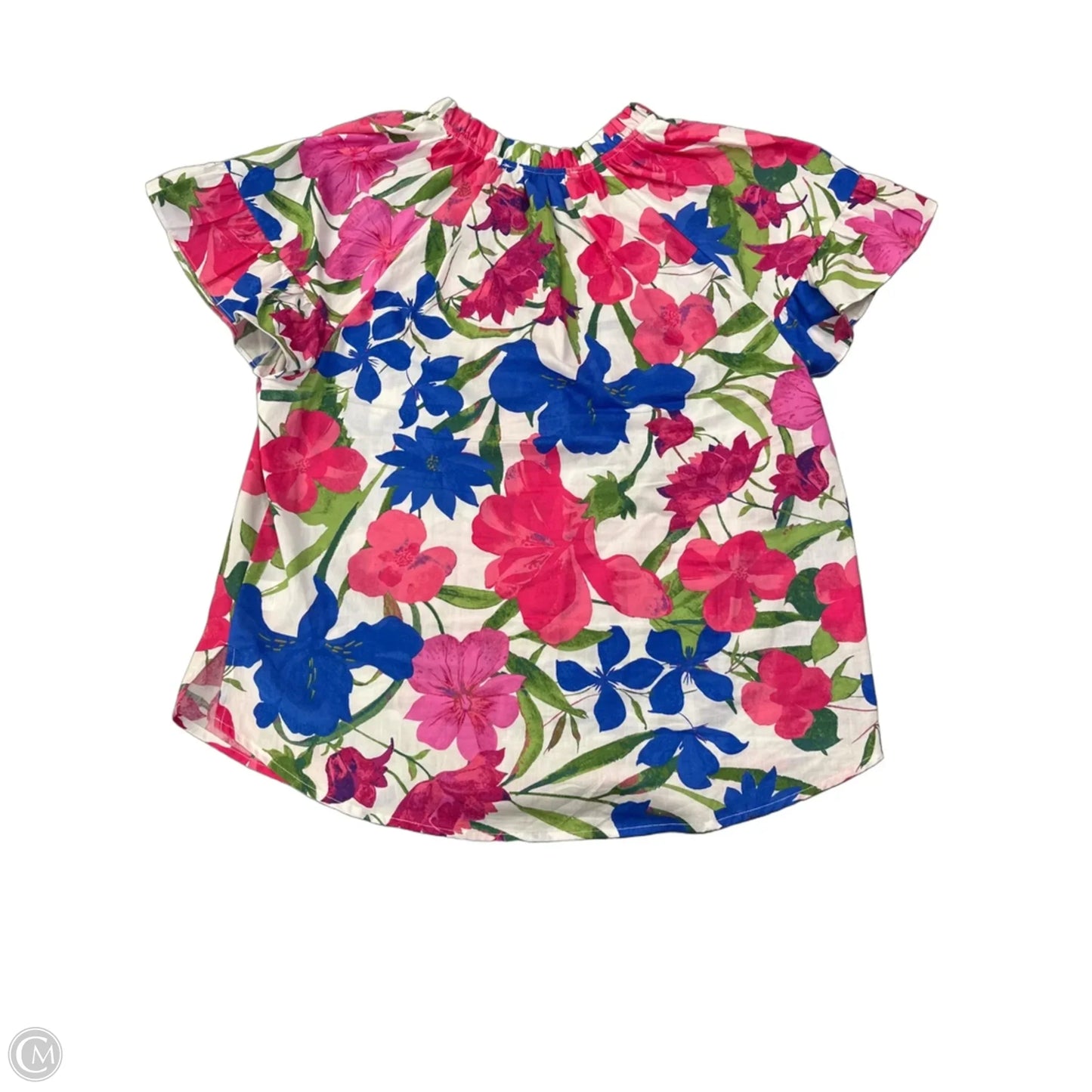 Blouse Short Sleeve By Sugar Lips In Floral Print, Size: M