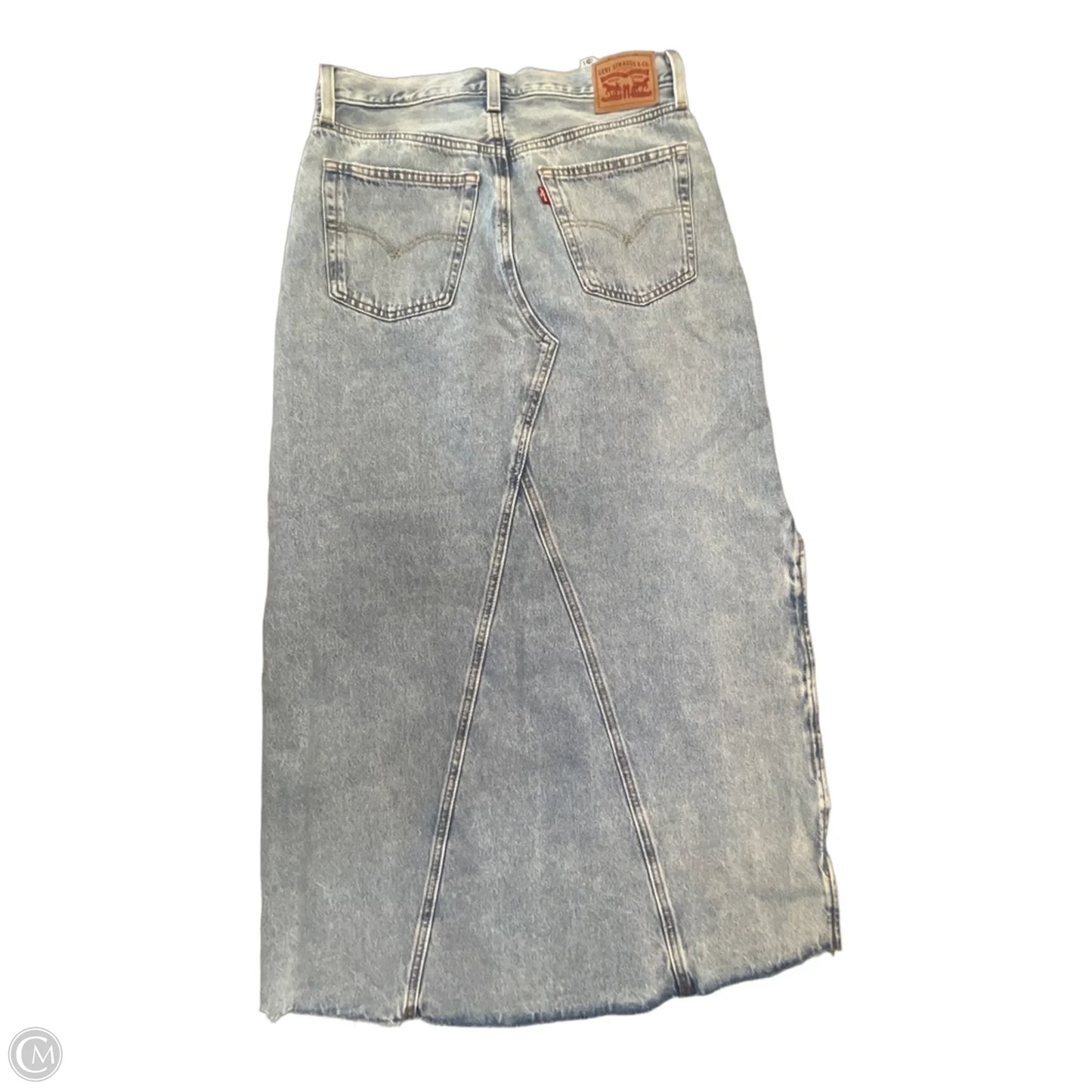 Skirt Maxi By Levis In Blue Denim, Size: M