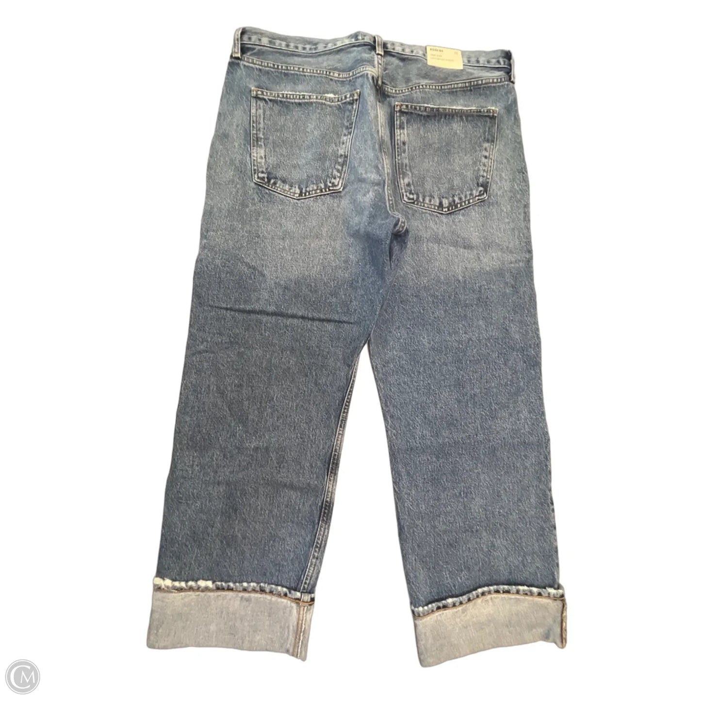 Jeans Wide Leg By Agolde In Blue Denim, Size: 12