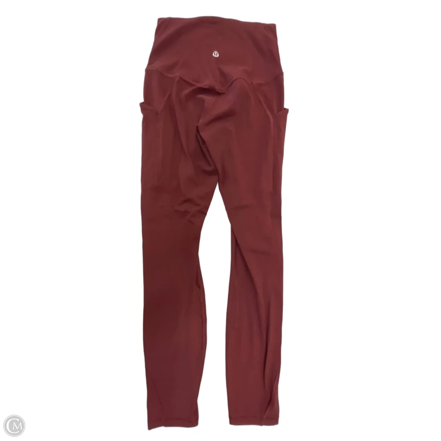 Athletic Leggings By Lululemon In Maroon, Size: Xs