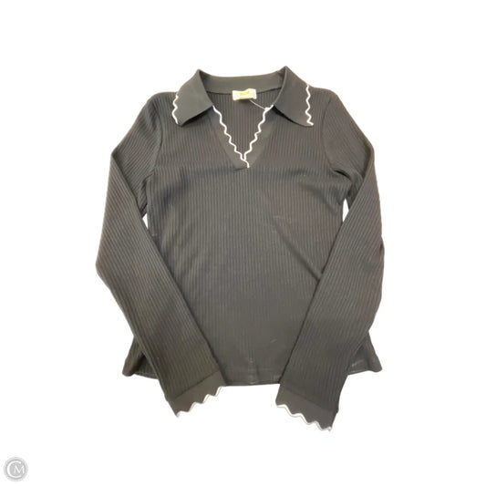 Top Long Sleeve By Maeve In Black, Size: S