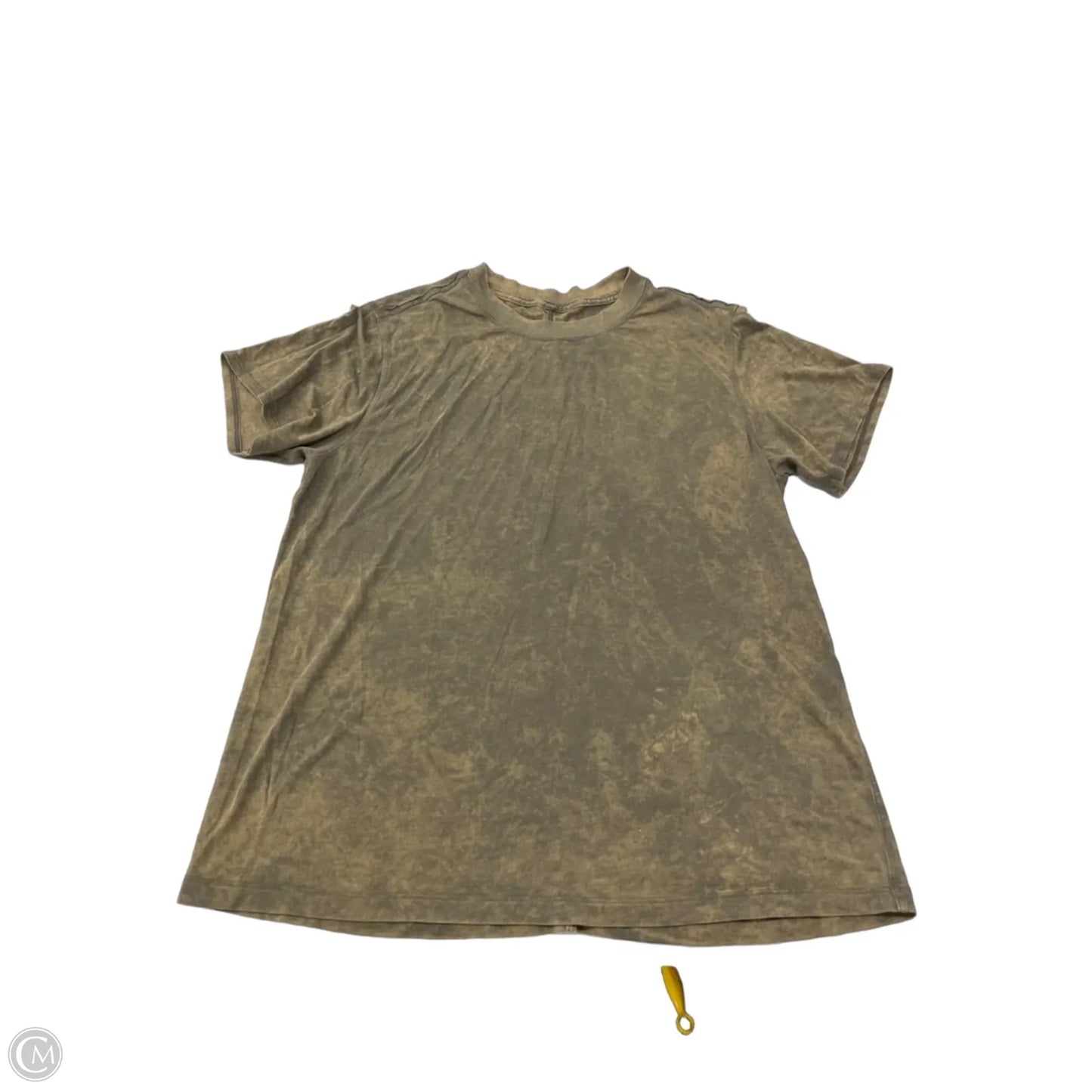Athletic Top Short Sleeve By Lululemon In Green, Size: S