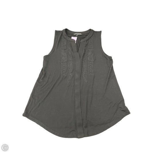 Top Sleeveless By Cable And Gauge In Black, Size: S