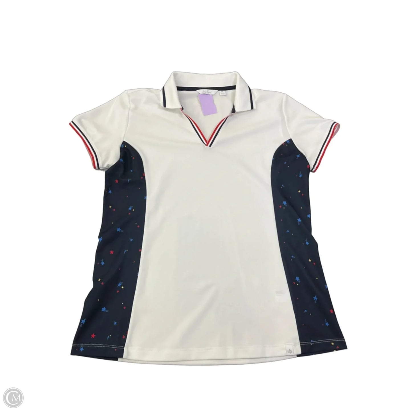 Athletic Top Short Sleeve By Lady Hagen In White, Size: M