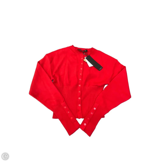 Cardigan By Clothes Mentor In Red, Size: Xs