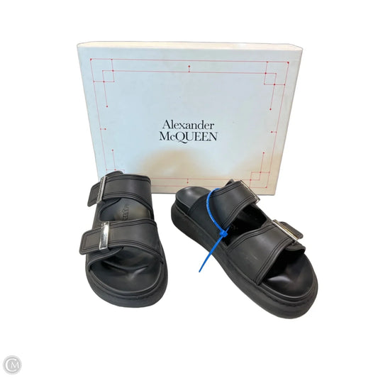 Sandals Luxury Designer By Alexander Mcqueen In Black, Size: 7