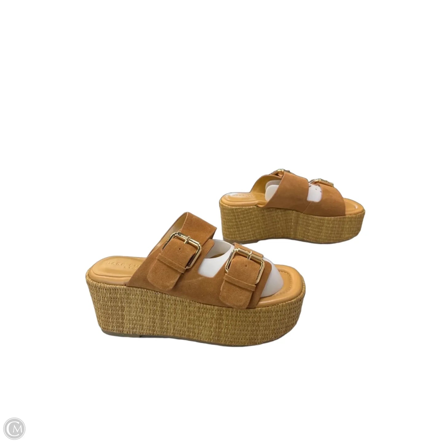 Sandals Heels Platform By Marc Fisher In Tan, Size: 8