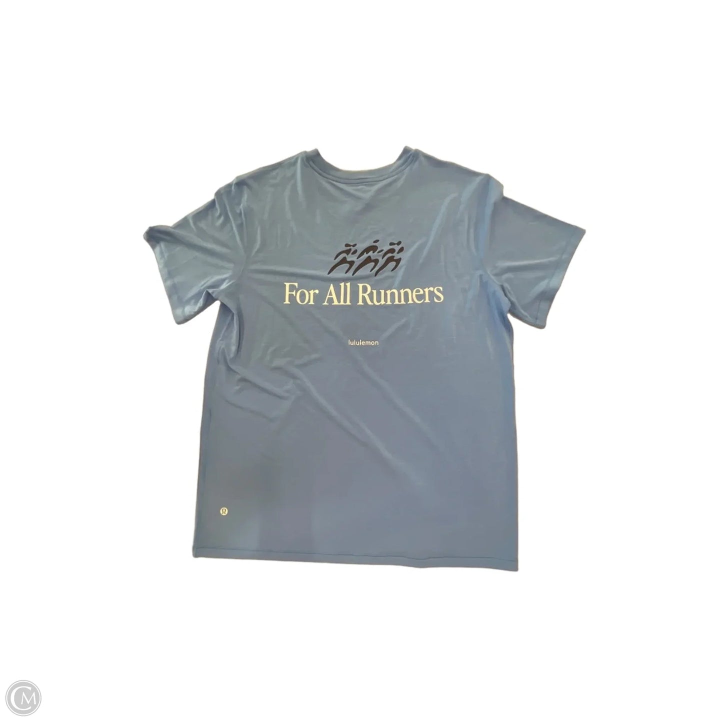 Athletic Top Short Sleeve By Lululemon In Blue, Size: L