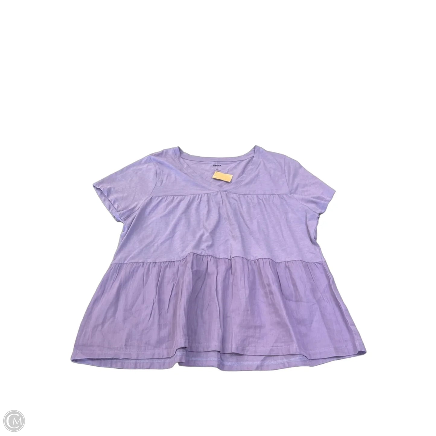 Top Short Sleeve By Sonoma In Purple, Size: Xl