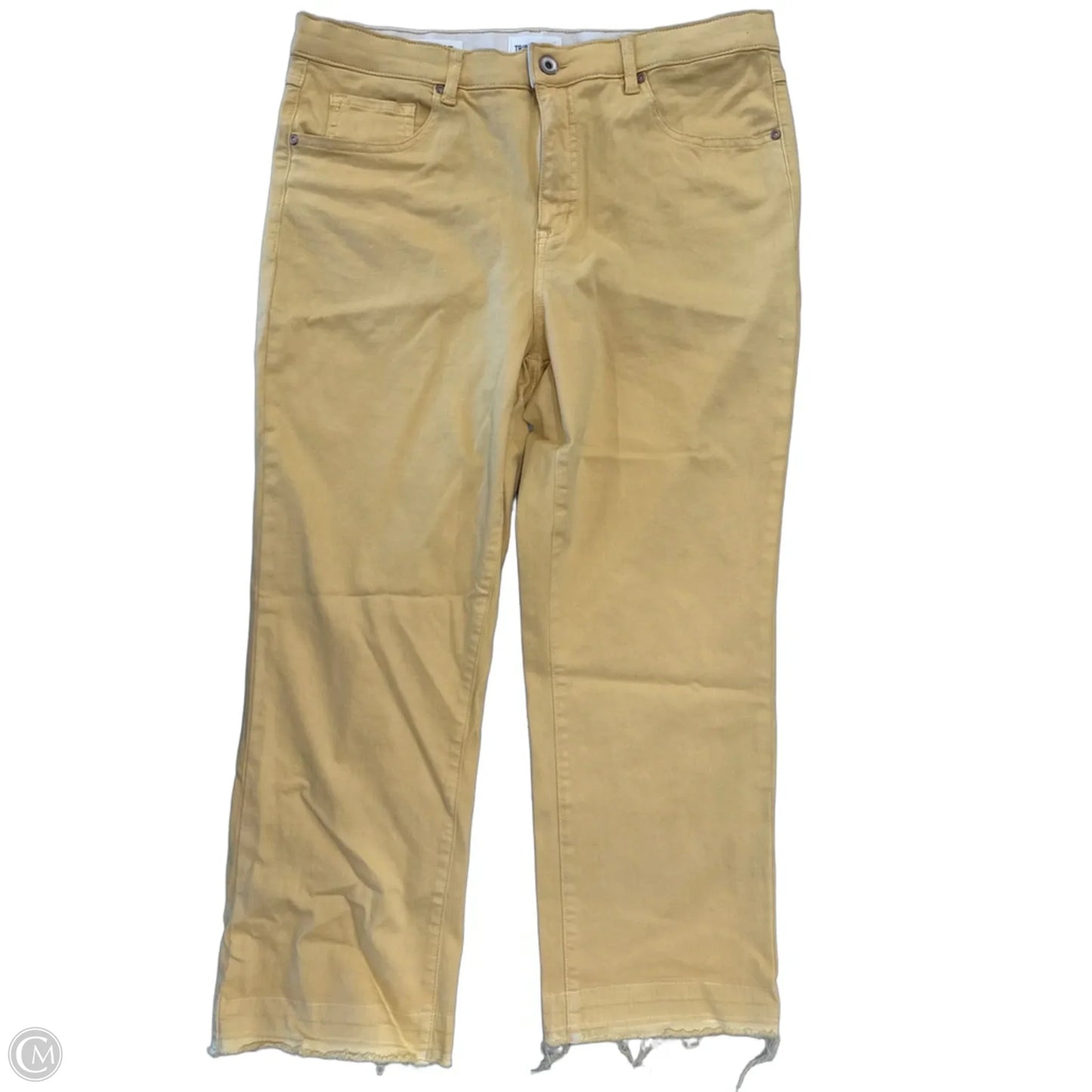 Jeans Wide Leg By Tribal In Yellow Denim, Size: 14