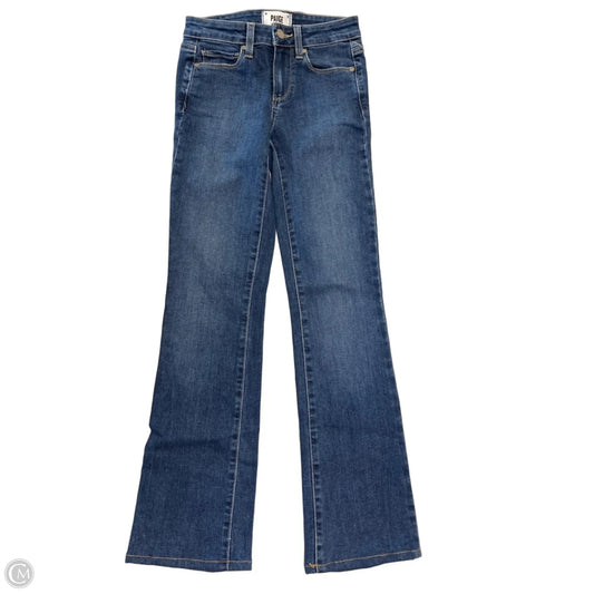 Jeans Boot Cut By Paige In Blue Denim, Size: 00