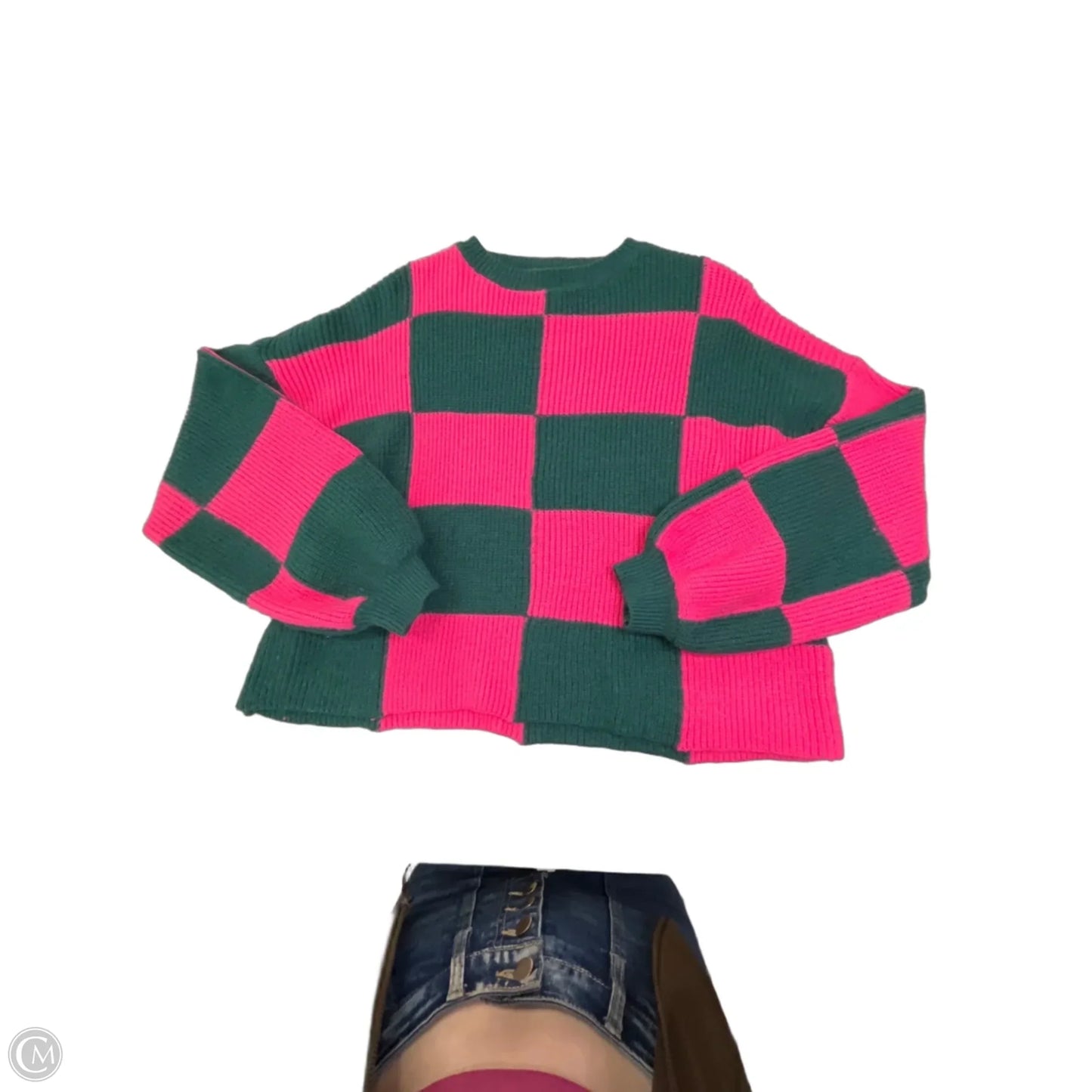Sweater By &merci In Green & Pink, Size: M