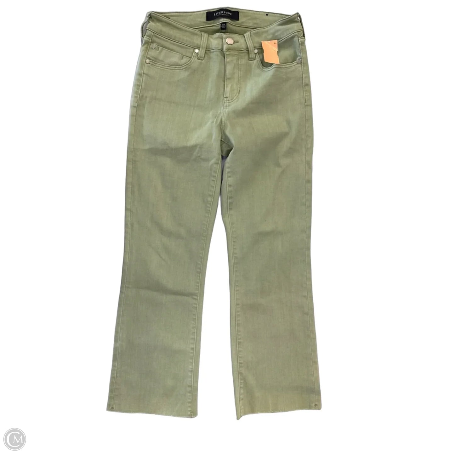 Jeans Boot Cut By Liverpool In Green Denim, Size: 2