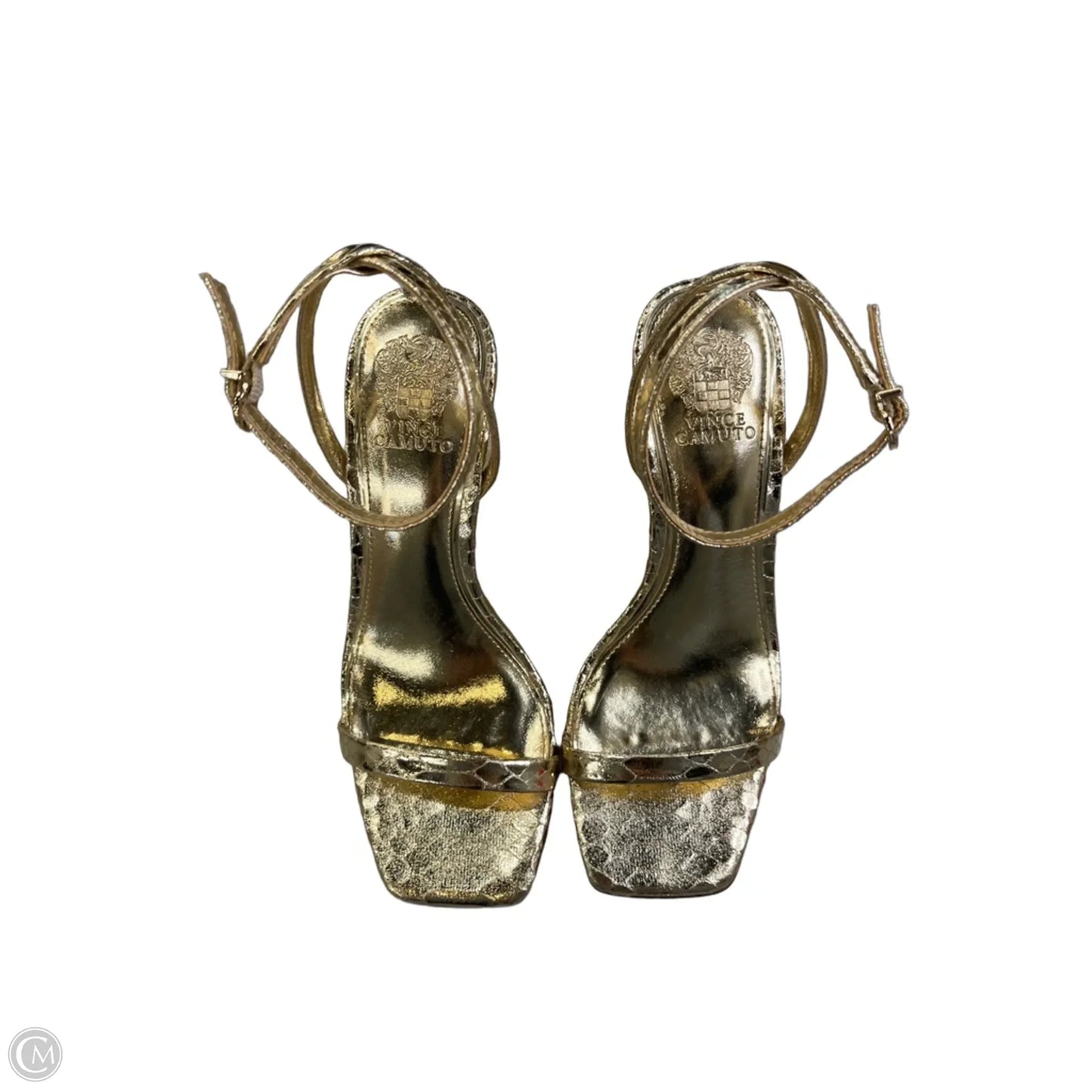 Sandals Heels Wedge By Vince Camuto In Gold, Size: 5.5