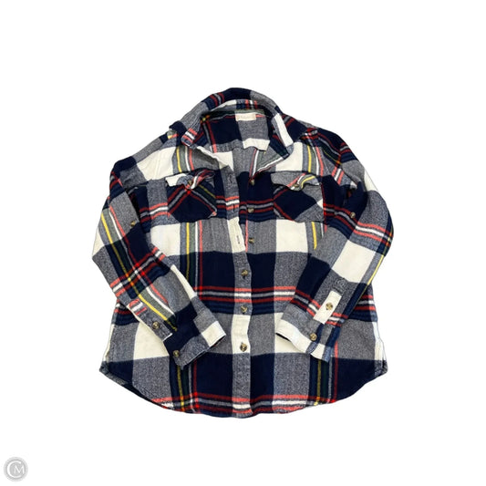 Top Long Sleeve By Altard State In Plaid Pattern, Size: S