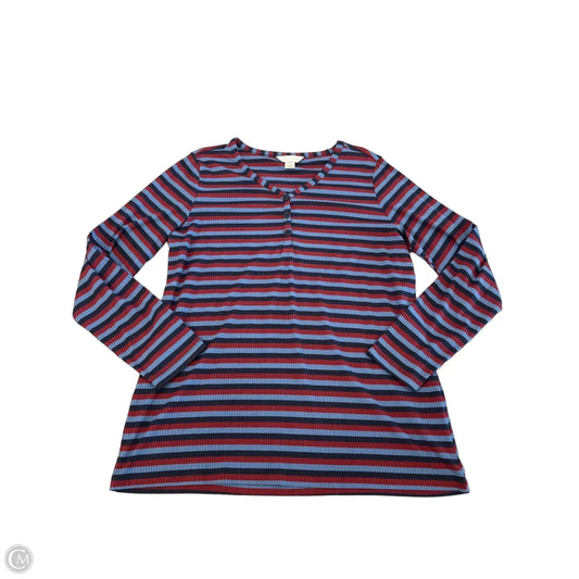 Top Long Sleeve By Christopher And Banks In Striped Pattern, Size: L