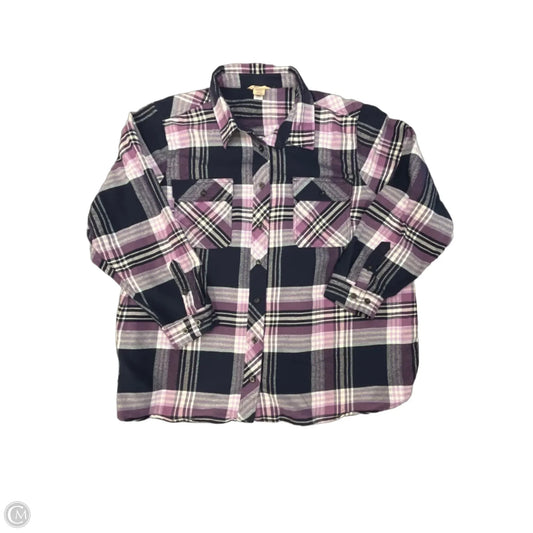 Top Long Sleeve By Duluth Trading In Blue & Purple, Size: 3x