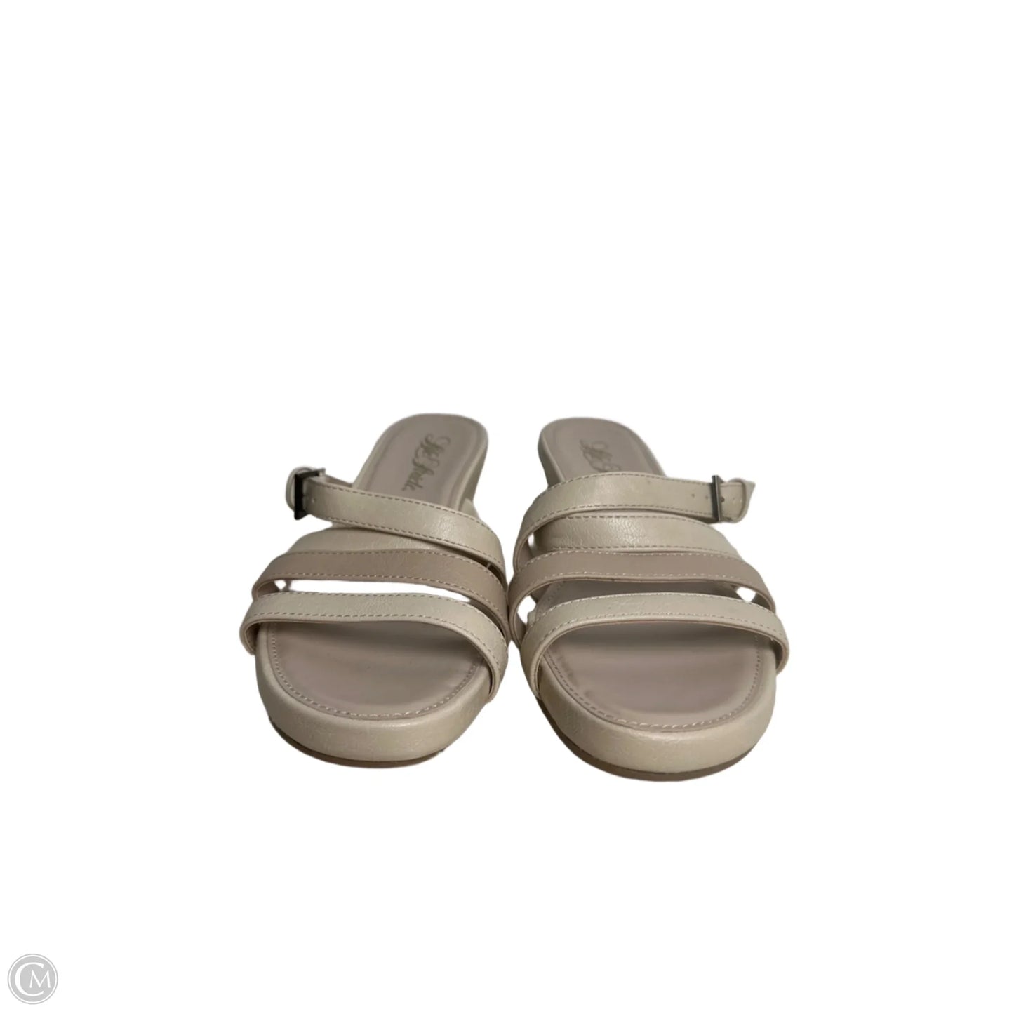 Sandals Heels Wedge By Life Stride In Beige, Size: 8.5