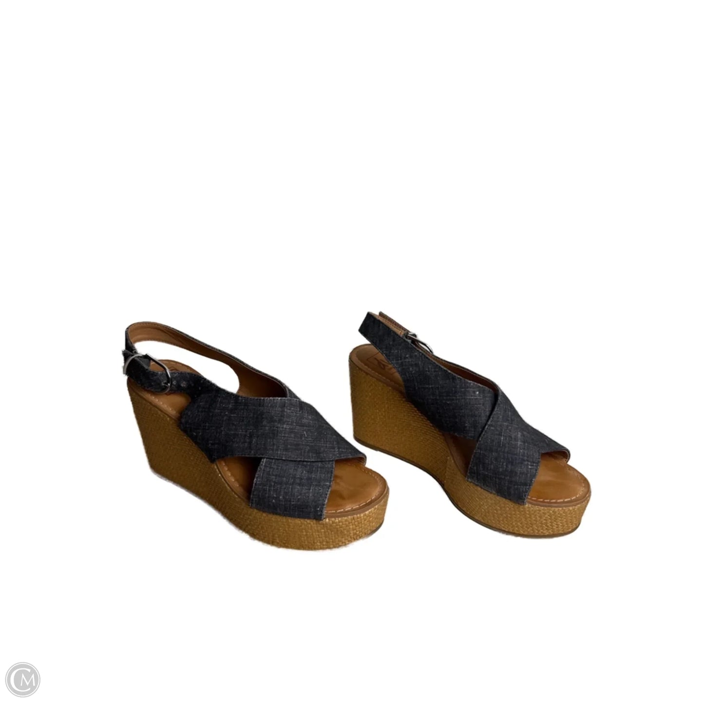 Shoes Heels Wedge By Dolce Vita In Blue Denim, Size: 8