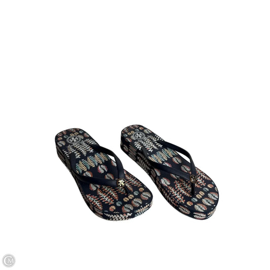 Sandals Designer By Tory Burch In Floral Print, Size: 7