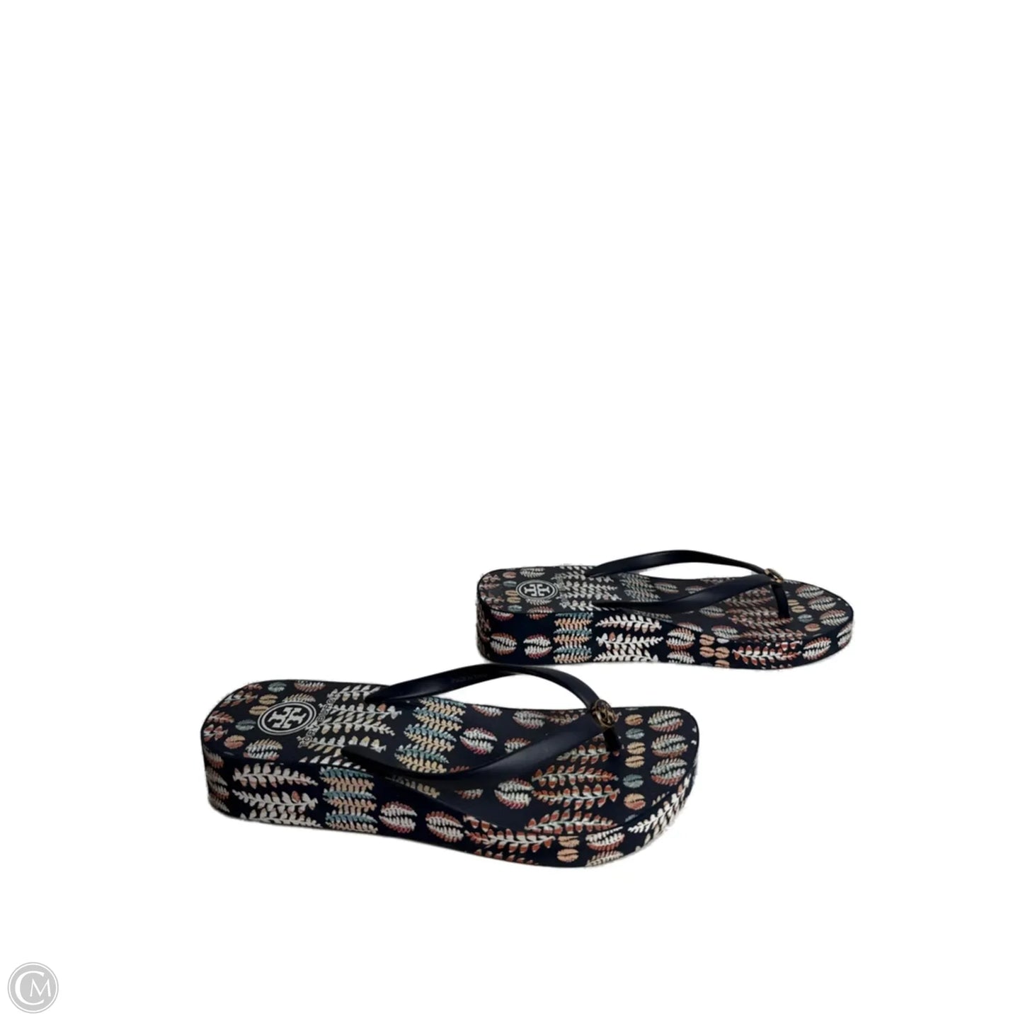 Sandals Designer By Tory Burch In Floral Print, Size: 7