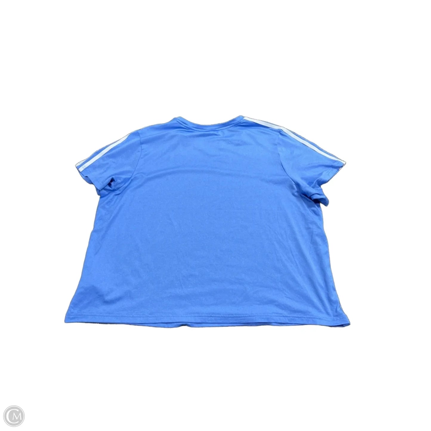 Athletic Top Short Sleeve By Adidas In Blue, Size: 2x
