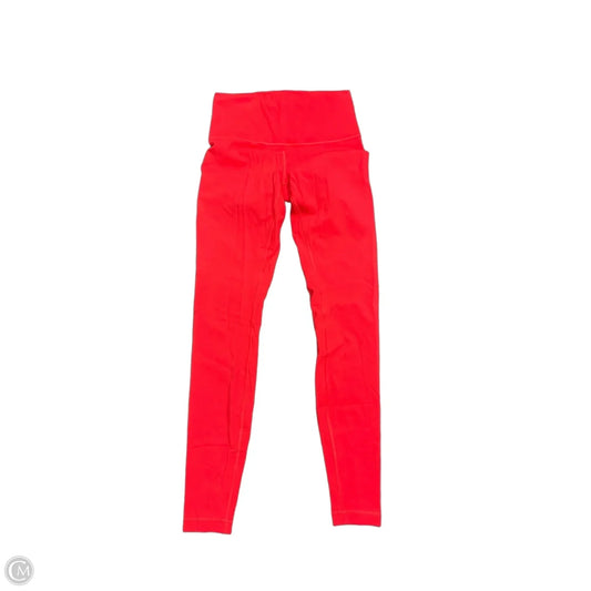 Athletic Leggings By Lululemon In Red, Size: S