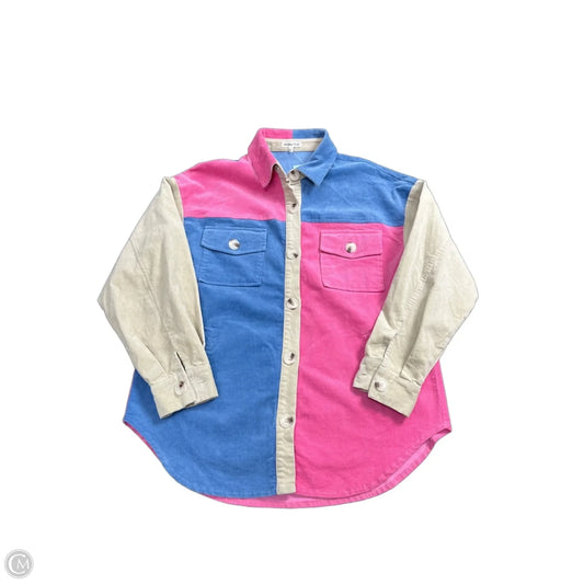 Jacket Shirt By Main Strip In Multi-colored, Size: S