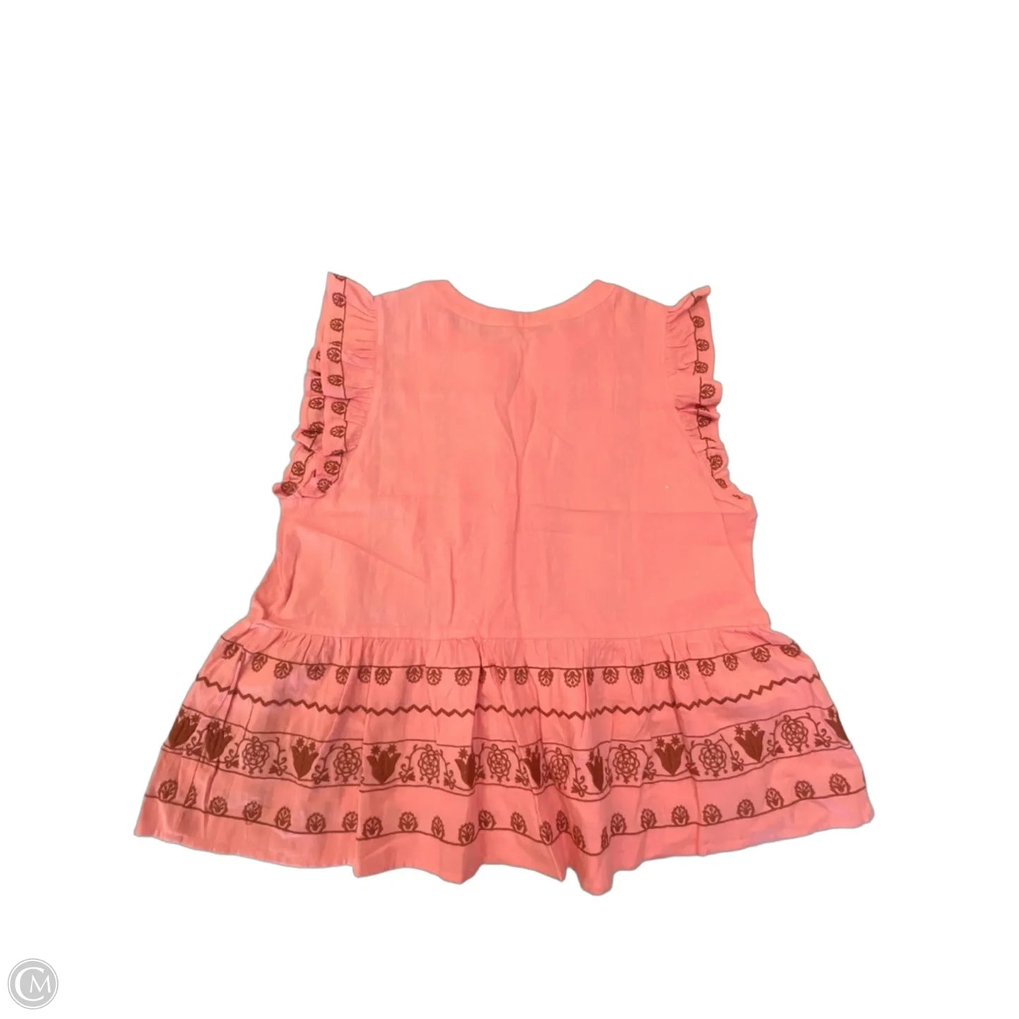 Top Sleeveless By Loft In Coral, Size: S